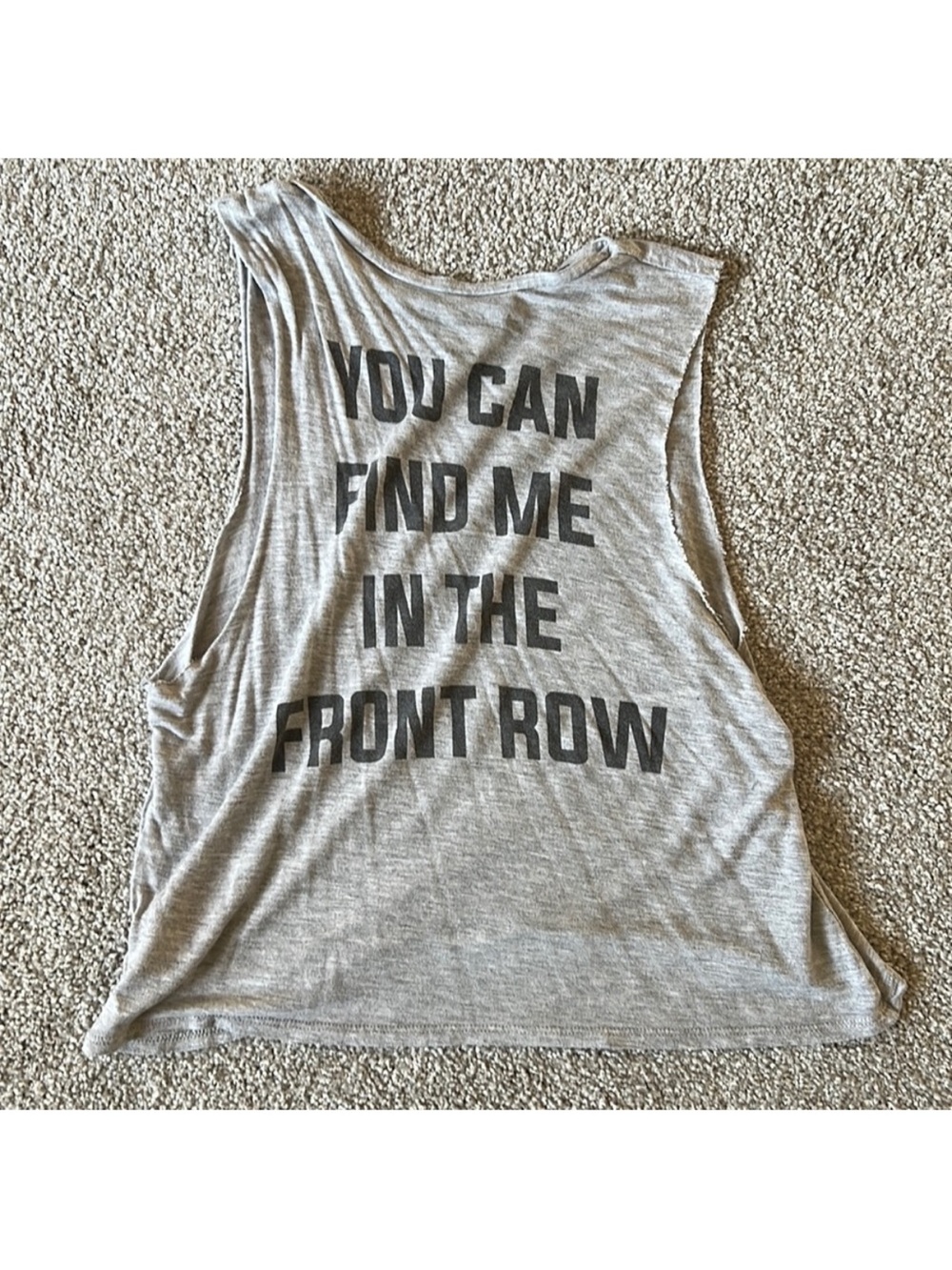 Prince Peter Collection Gray Muscle Tank with Bold Black Front-Row Graphic
